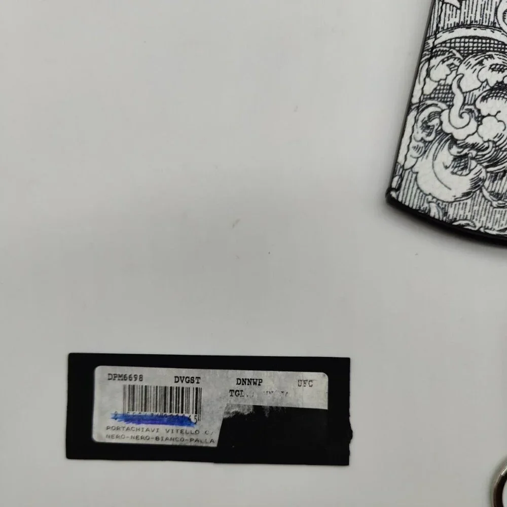 Versace Medusa Black Silver Gold Medusa Luggage Tag Name ID Address Bag Key
